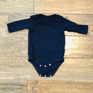 Primary - Navy Long Sleeve Onesie